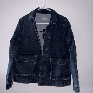 NWT Stretchy Oversized Denim Jacket